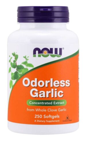 NOW FOODS Odorless Garlic - Czosnek Bezzapachowy (250 kaps.)