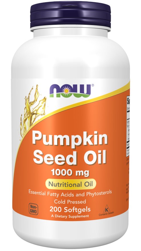 NOW FOODS Olej z nasion dyni 1000 mg (pumpkin seed oil) (200 kaps.)