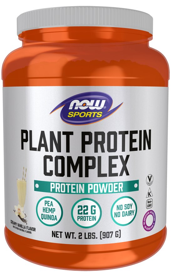NOW FOODS Plant Protein Complex, Creamy Vanilla - Kompleks białek roślinnych (smak waniolowy) (907 g)
