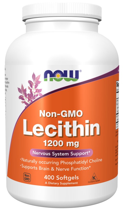 NOW FOODS Lecytyna sojowa 1200 mg non GMO (400 kaps.)