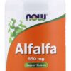 NOW FOODS Alfalfa - Lucerna Siewna 650 mg (500 tabl.)