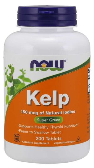 NOW FOODS Kelp (naturalny Jod) - Morszczyn Pęcherzykowaty (200 tabl.)