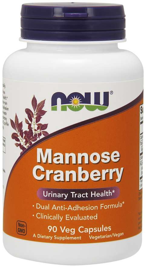 NOW FOODS Mannose Cranberry - D-mannoza z Żurawiną (90 kaps.)