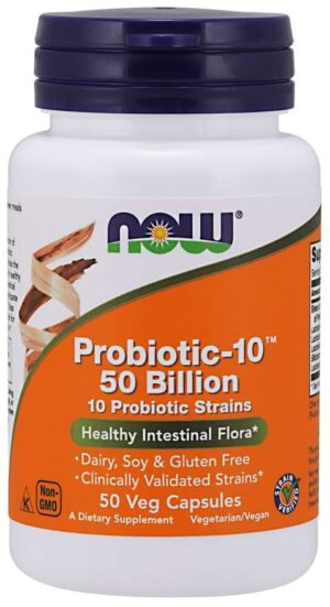 NOW FOODS Probiotic-10 - 50 Bilion (50 kaps.)