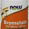 NOW FOODS Bromelaina 2400 GDU 500 mg (60 kaps.)