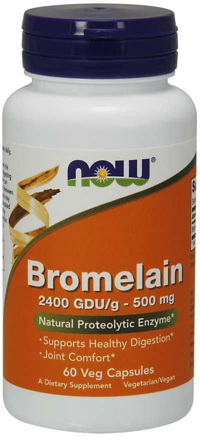 NOW FOODS Bromelaina 2400 GDU 500 mg (60 kaps.)