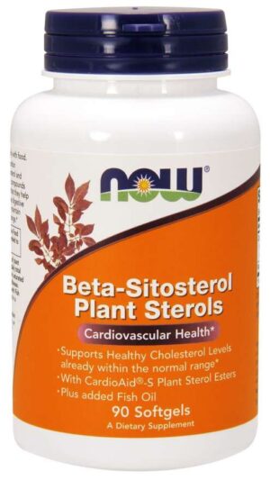 NOW FOODS Beta-Sitosterol Plant Sterols - Sterole roślinne (90 kaps.)