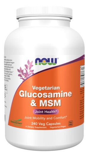 NOW FOODS Glucosamine & MSM vegetarian - Glukozamina i MSM (240 kaps.)