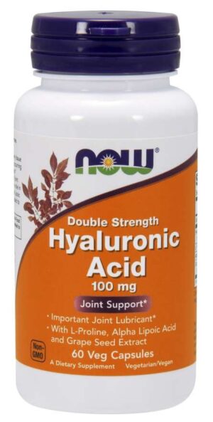 NOW FOODS Kwas Hialuronowy 100 mg (60 kaps.)