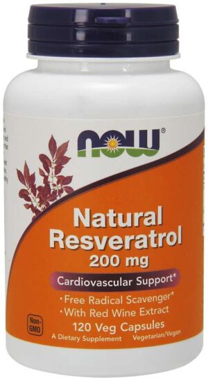NOW FOODS Natural Resveratrol 200 mg (120 kaps.)