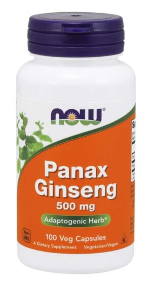 NOW FOODS Panax Ginseng - Żeń-szeń 500 mg (100 kaps.)