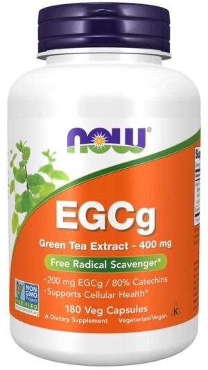 NOW FOODS EGCg Green Tea Extract - Zielona Herbata ekstrakt 400 mg (180 kaps.)