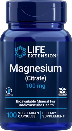 LIFE EXTENSION Magnesium Citrate - Magnez 100 mg (100 kaps.)