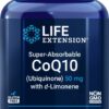 LIFE EXTENSION Koenzym Q10 Ubichinon 50 mg + D-Limonen 100 mg (60 kaps.)