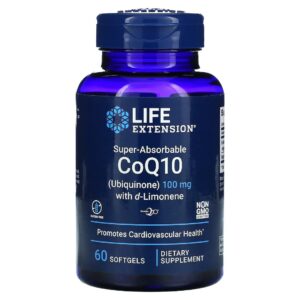 LIFE EXTENSION Koenzym Q10 Ubichinon 100 mg + D-Limonen 100 mg (60 kaps.)