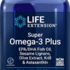 LIFE EXTENSION Super Omega-3 Plus EPA/DHA z Lignanami Sezamowymi, Ekstraktem z Oliwek, Olejem z Kryla i Astaksantyną (120 kaps.)