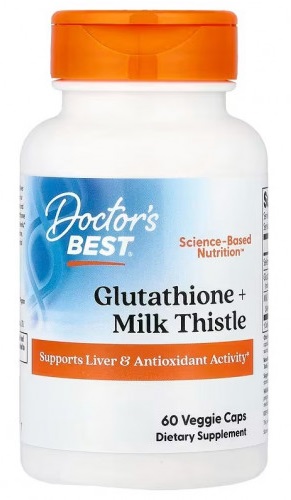 DOCTOR'S BEST Glutathione + Milk Thistle - Glutation + ostropest plamisty (60 kaps.)