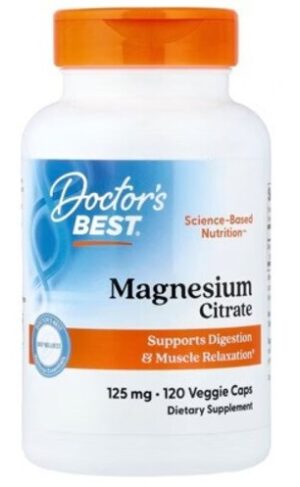 DOCTOR'S BEST Magnesium Citrate - Cytrynian magnezu (120 kaps.)