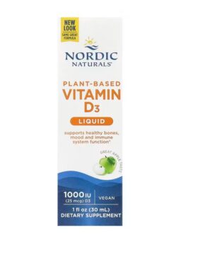 NORDIC NATURALS Plant-Based Vitamin D3 Liquid -  Witamina D3 dla wegan (30 ml)
