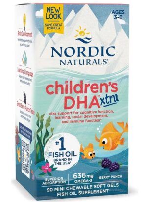 NORDIC NATURALS Childrens DHA Xtra 636 mg (90 kaps.)