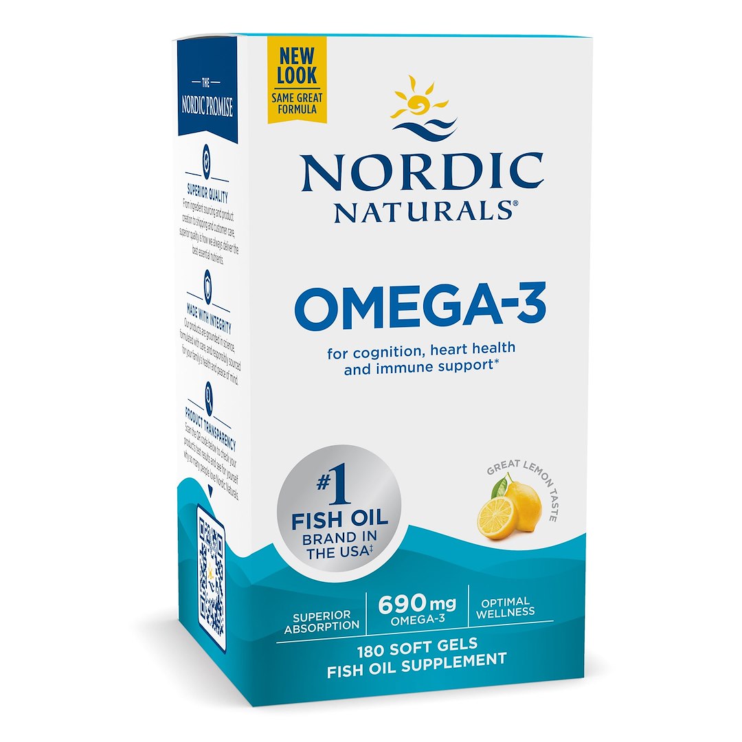 NORDIC NATURALS Omega-3, Lemon (180 kaps.)