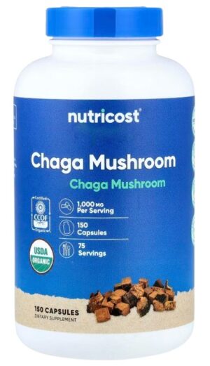 NUTRICOST Chaga Mushroom - Grzyb Chaga (150 kaps.)