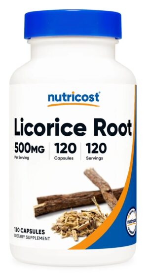 NUTRICOST Licorice Root 500 mg - Korzeń lukrecji (120 kaps.)