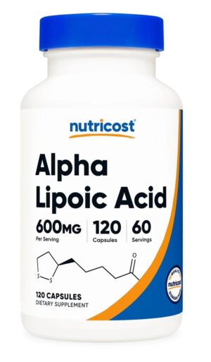 NUTRICOST Alpha Lipoic Acid - Kwas alfa-liponowy 600 mg (120 kaps.)