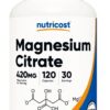 NUTRICOST Magnesium Citrate 105 mg - Sole magnezowe kwasu cytrynowego (120 kaps.)