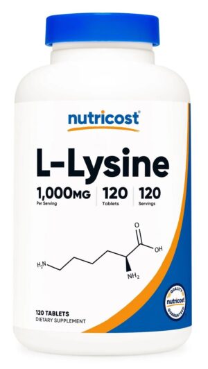 NUTRICOST L-Lysine 1000 mg - L-lizyna (120 tabl.)