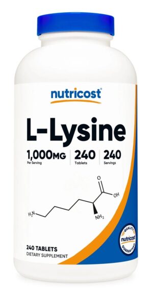 NUTRICOST L-Lysine 1000 mg - L-lizyna (240 tabl.)