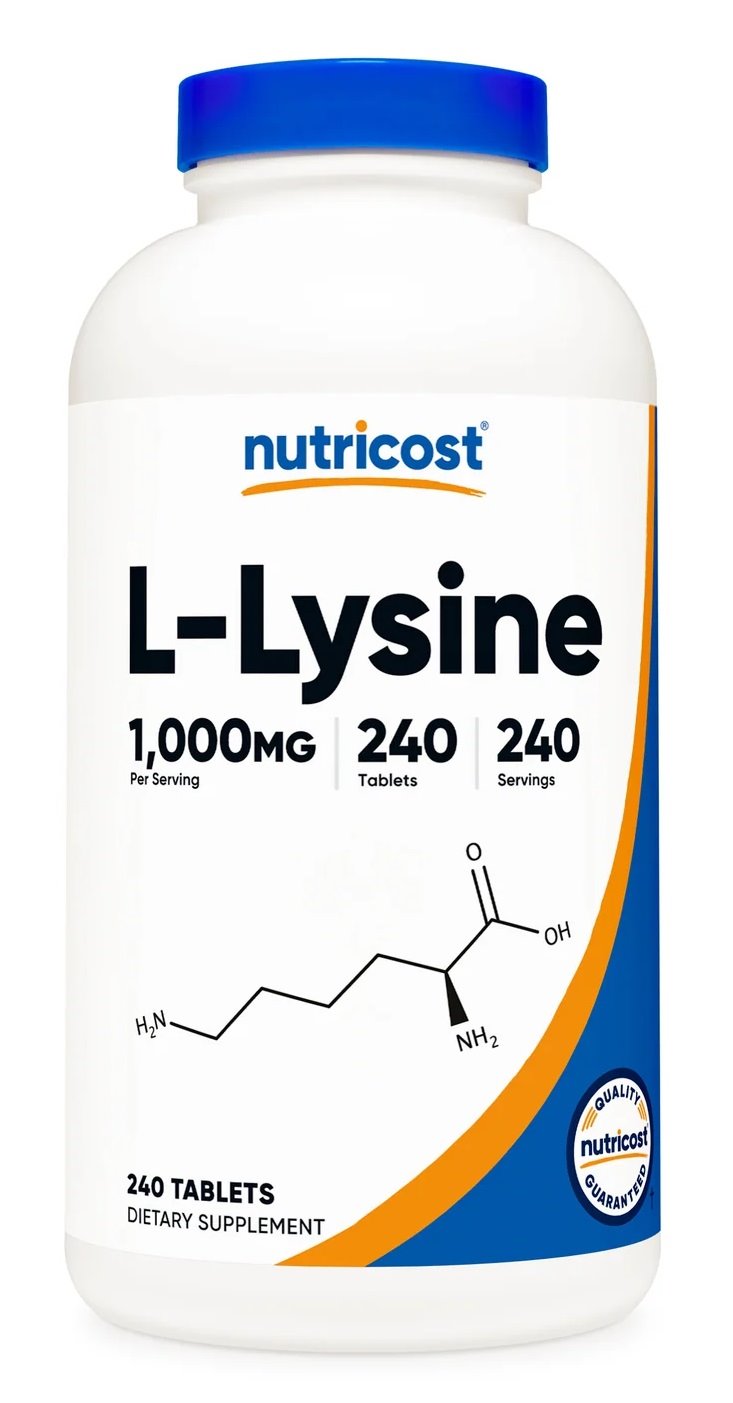 NUTRICOST L-Lysine 1000 mg - L-lizyna (240 tabl.)