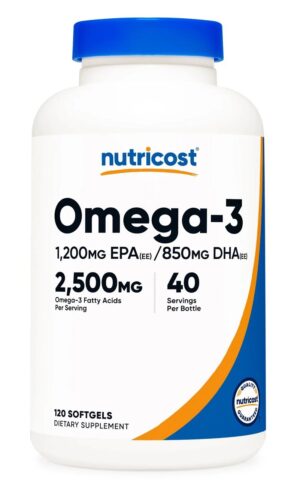 NUTRICOST Omega-3 2500 mg (120 miękkich kaps.)