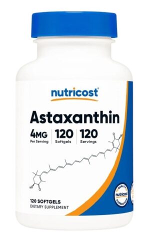 NUTRICOST Astaxanthin 4 mg - Astaksantyna (120 kaps.)