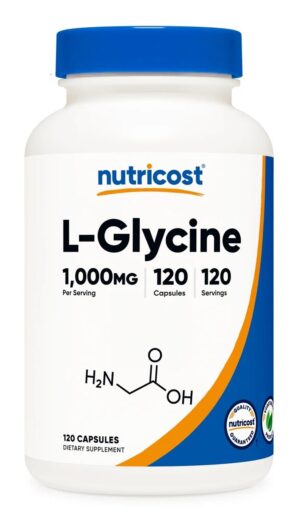 NUTRICOST L-Glycine 1000 mg - L-glicyna (120 kaps.)