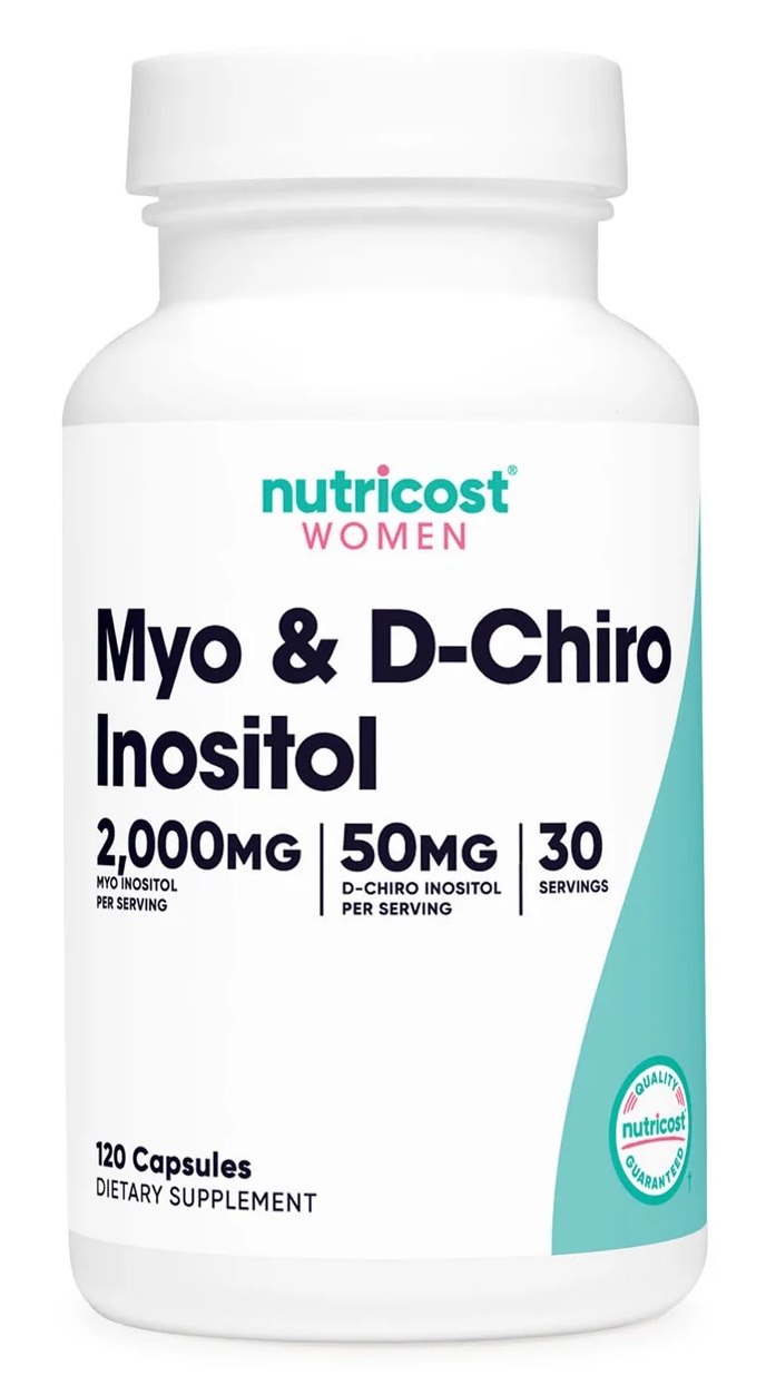 NUTRICOST Myo + D Chiro Inosito for Women - Myo- i D-Chiro Inozytol dla kobiet (120 kaps.)
