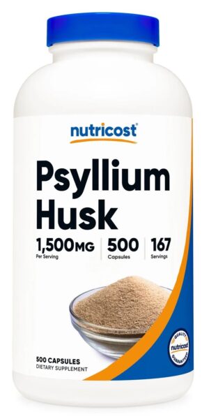 NUTRICOST Psyllium Husk 500 mg - Babka płesznik (500 kaps.)