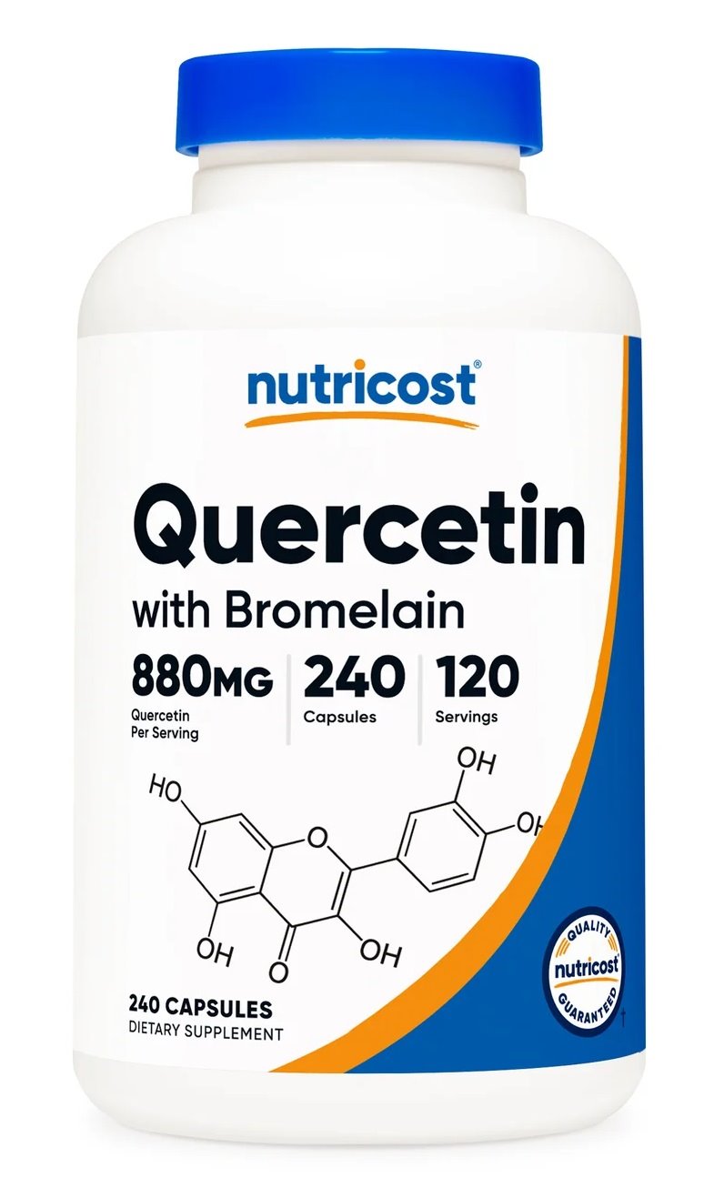 NUTRICOST Quercetin with Bromelain - Kwercetyna + Bromelaina (240 kaps.)