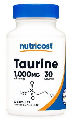 NUTRICOST Taurine 1000 mg - Tauryna (30 kaps.)