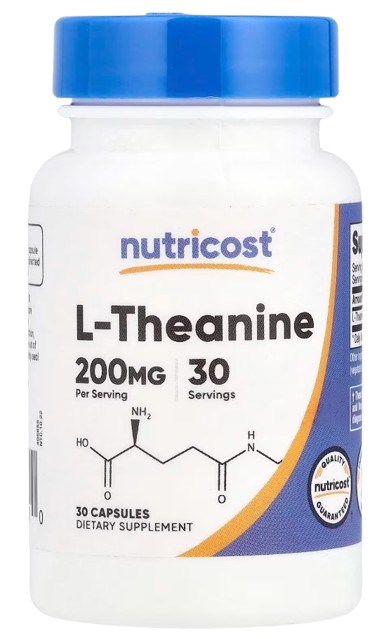 NUTRICOST L-Theanine 200 mg - L-teanina (30 kaps.)