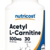 NUTRICOST Acetyl L-Carnitine - Acetyl-L-karnityna 500 mg (30 kaps.)