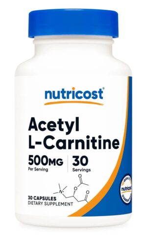 NUTRICOST Acetyl L-Carnitine - Acetyl-L-karnityna 500 mg (30 kaps.)