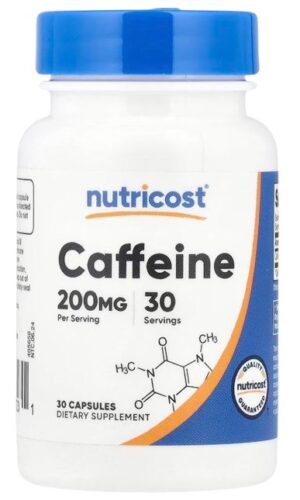 NUTRICOST Caffeine 200 mg - Kofeina (30 kaps.)
