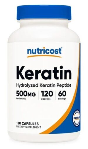 NUTRICOST Keratin - Hydrolizowany peptyd keratyny (120 kaps.)