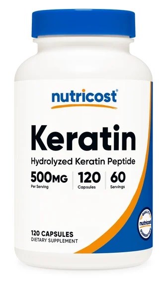NUTRICOST Keratin - Hydrolizowany peptyd keratyny (120 kaps.)