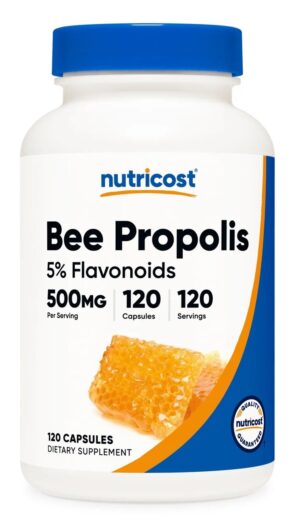 NUTRICOST Bee Propolis 5% Flavonoids 500 mg - Propolis pszczeli standaryzowany (120 kaps.)