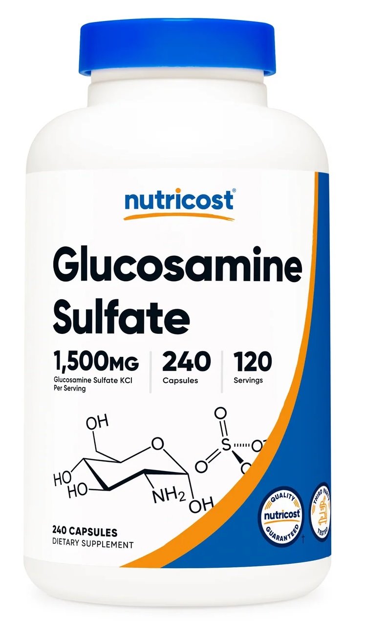 NUTRICOST Glucosamine Sulfate - Siarczan glukozaminy KCl (240 kaps.)