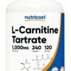 NUTRICOST L-Carnitine Tartrate 500 mg - Winian L-karnityny (240 kaps.)