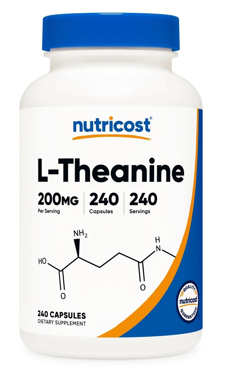 NUTRICOST L-Theanine 200 mg - L-teanina (240 kaps.)