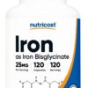 NUTRICOST Iron Bisglycinate 25 mg - Diglicynian żelaza (120 kaps.)